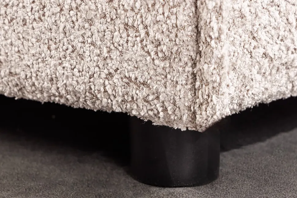 riess-ambiente Hocker HEAVEN - groß 100cm champagner beige Bouclé Polsterhocker Federkern pflegeleicht