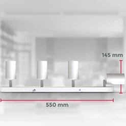 Spotleuchte, weiß, 4xGU10/max. 5W exkl.