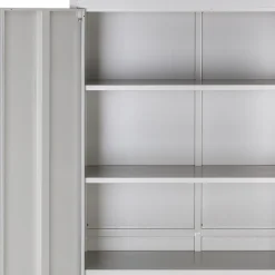 tectake® Aktenschrank, aus pulverbeschichtetem Stahl, 4 höhenverstellbare Einlegeböden, 180 x 80 x 40 cm