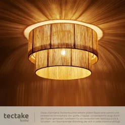 tectake® Deckenleuchte , Boho-Stil, Stahlgestell, 45 x 25 cm