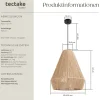 tectake® Pendelleuchte, Boho-Stil, Wickeltechnik, 40 W, Stahlgestell, 40,5 x 47 cm