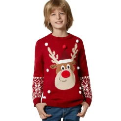 tectake® Weihnachtspullover Rudi Rentier für Kinder