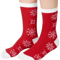 tectake® Weihnachtssocken mit Eisblumen-Motiv