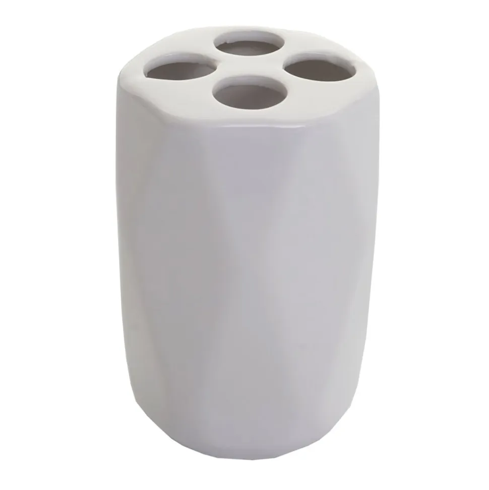 5-teiliges Badset MCW-H88, WC-Garnitur Badezimmerset Badaccessoires, Keramik ~ weiß