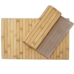 2-teiliges Tischset MCW-E72, Platzdeckchen Tischmatte Platzset, Bambus abwaschbar flexibel 45x30cm