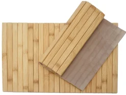 2-teiliges Tischset MCW-E72, Platzdeckchen Tischmatte Platzset, Bambus abwaschbar flexibel 45x30cm