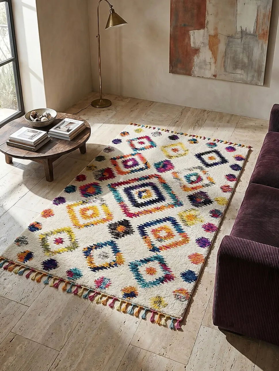 Teppich abstrakt Bunt 80 x 150 cm - ARUN | Kadima Design