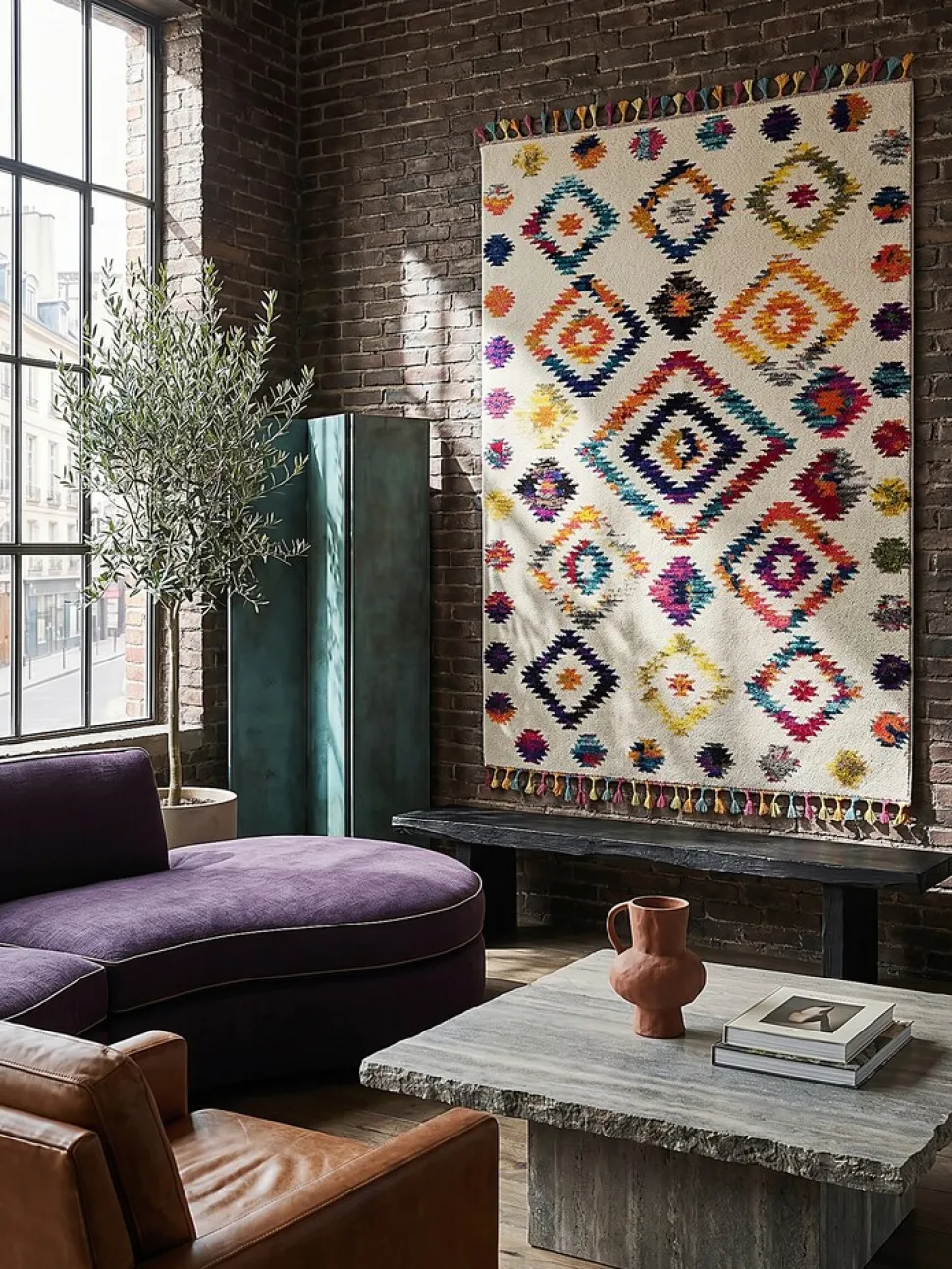 Teppich abstrakt Bunt 80 x 150 cm - ARUN | Kadima Design