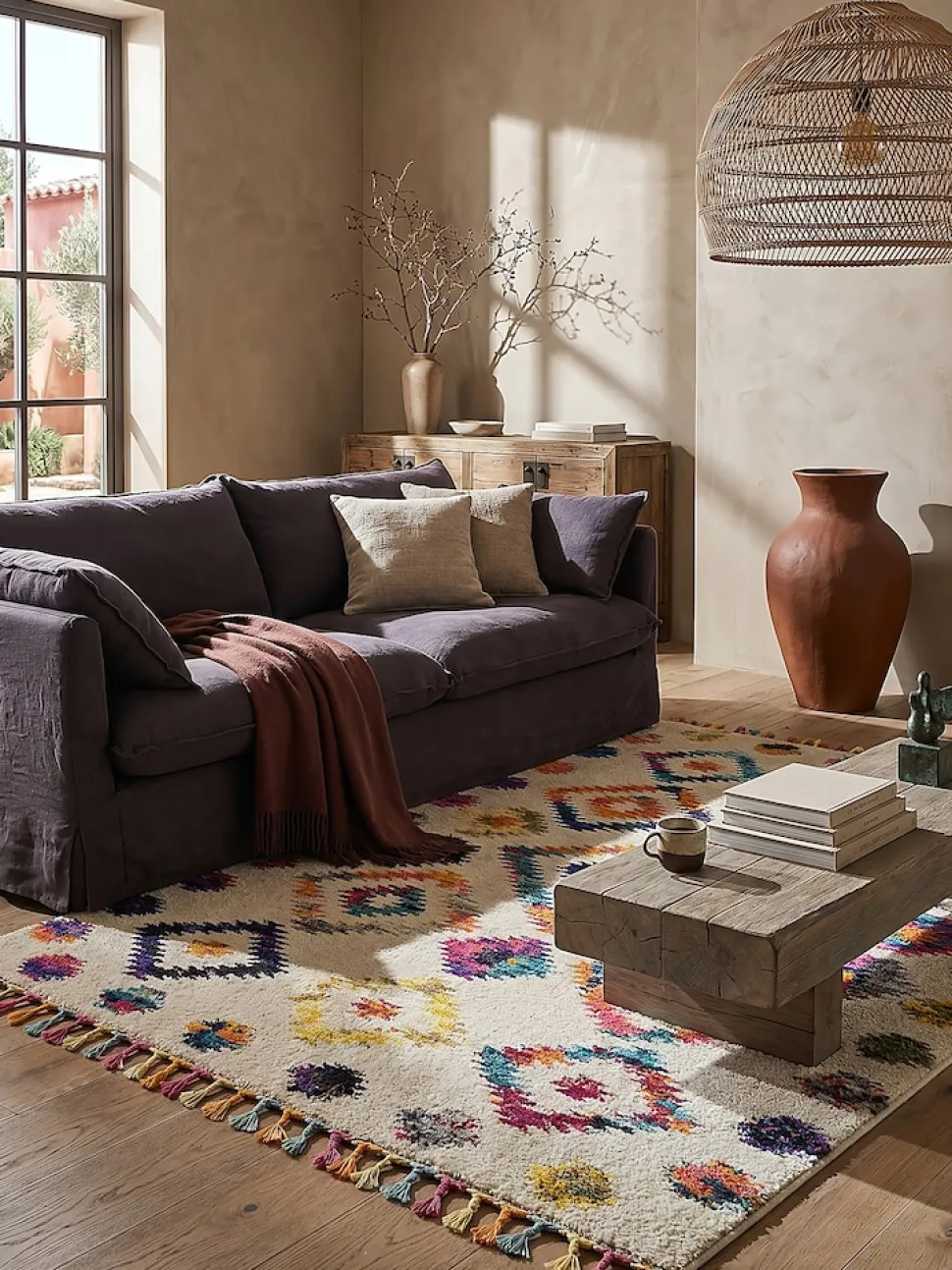 Teppich abstrakt Bunt 80 x 150 cm - ARUN | Kadima Design