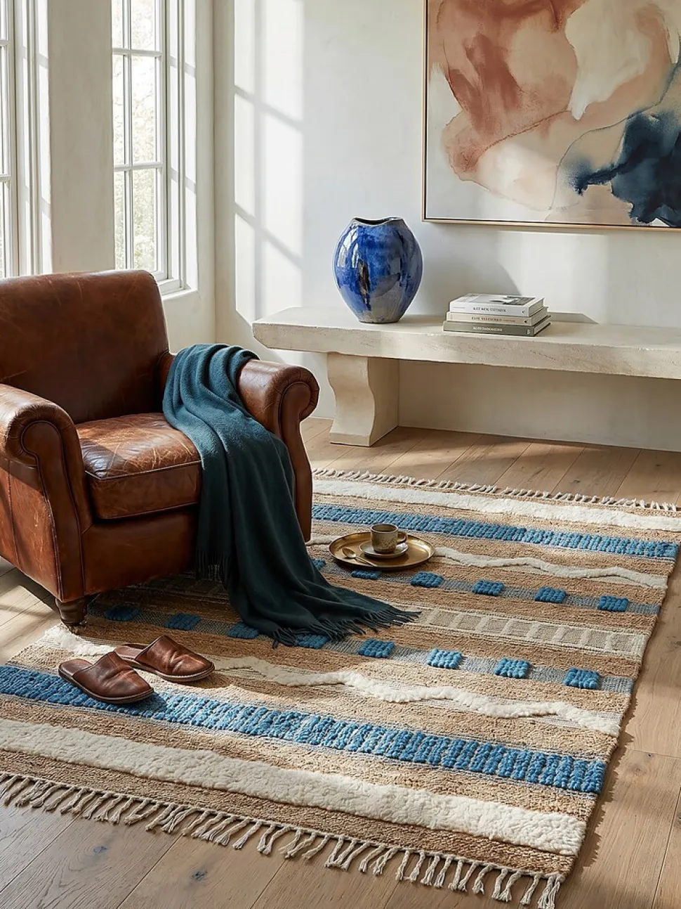 Teppich gestreift Bunt 200 x 290 cm - WHARFE | Kadima Design
