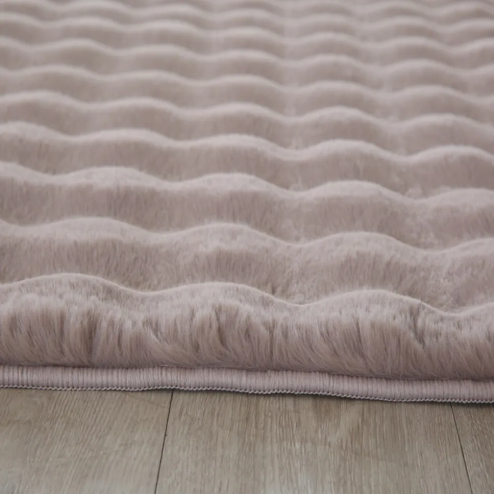 Teppich Hochflor Waschbar NAUDERS in Beige, einfarbig, 80 x 150 cm