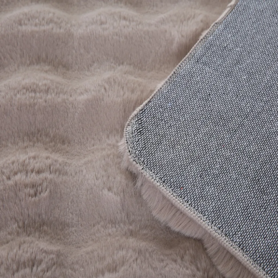 Teppich Hochflor Waschbar NAUDERS in Beige, einfarbig, 80 x 150 cm