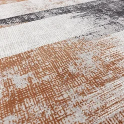 Teppich TIBER-Orte, geometrisch-abstrakt, Terrakotta, 200 x 290 cm