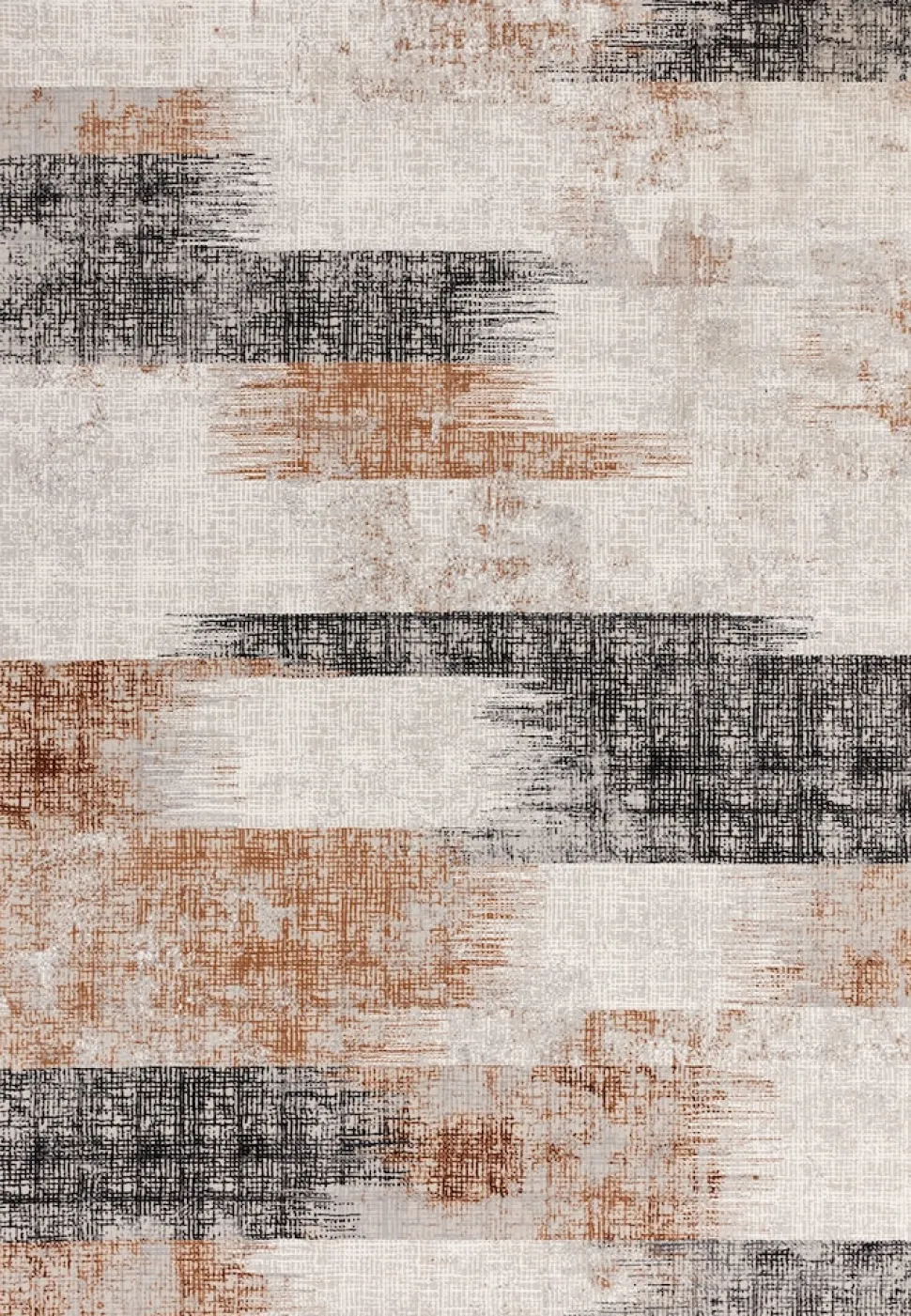 Teppich TIBER-Orte, geometrisch-abstrakt, Terrakotta, 200 x 290 cm