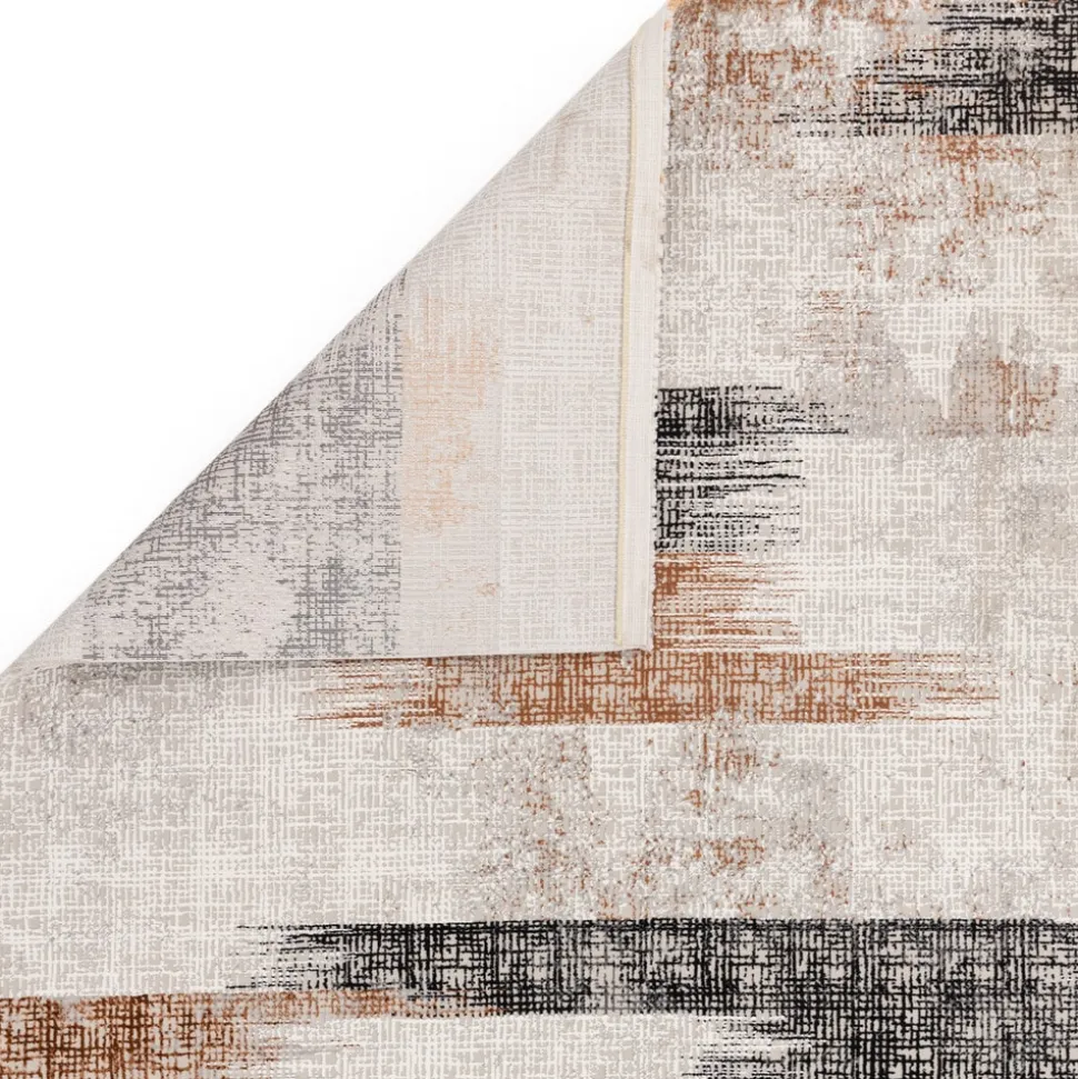 Teppich TIBER-Orte, geometrisch-abstrakt, Terrakotta, 200 x 290 cm