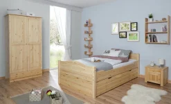 TiCAA Doppelbett "Leni" 140x200 mit 2er Schubkästen
