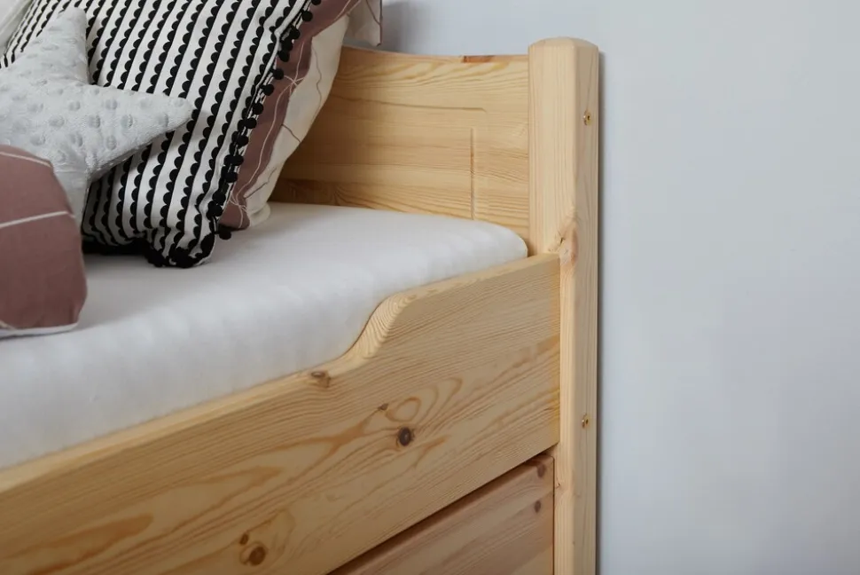TiCAA Doppelbett "Leni" 140x200 mit 2er Schubkästen