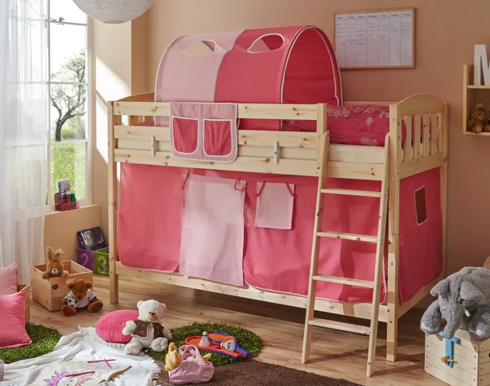 TiCAA Etagenbett Erni Country-V Kiefer Natur