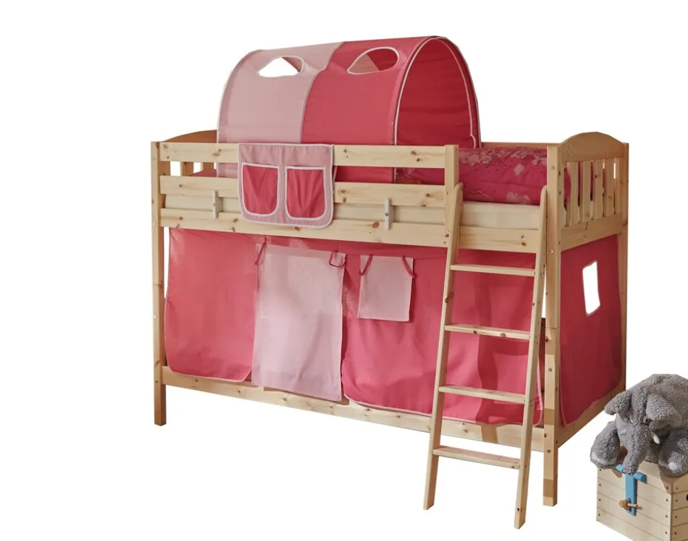 TiCAA Etagenbett Erni Country-V Kiefer Natur