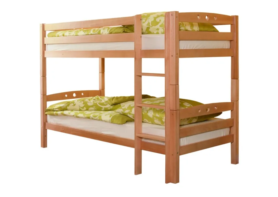 TiCAA Etagenbett "Lupo" Buche Natur