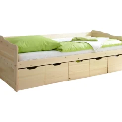 TiCAA Sofabett Maria Massivholz Natur