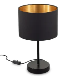 Tischleuchte, schwarz-gold, 1xE27/40W max. exkl.