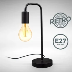 Tischleuchte, schwarz, 1x/E27 / max. 10W exkl.