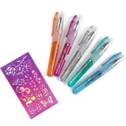 Toi-Toys 45650A - ICE PRINCESS 5 Tattoo Gelstifte Gelpens Glitzerstifte glitter