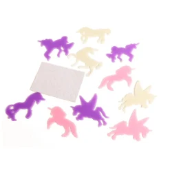 Toi-Toys - DREAM HORSE Glow in The Dark Shapes Einhorn-Aufkleber (12 Stück) Application Stickers