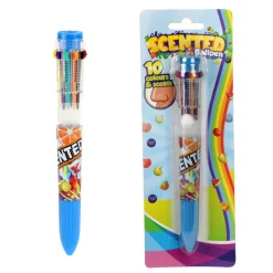 Toi-Toys - Großer Kugelschreiber mit 10 Farben und Düften Schreiben Stift Früchte