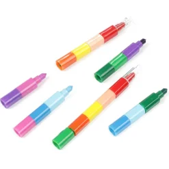 Toi-Toys - Wachsmalstifte 10in1 - mit je 10 Farben (stapelbar) Malstifte Buntstifte