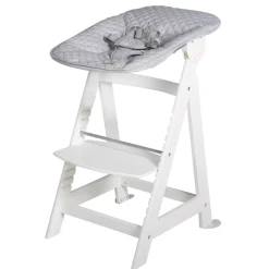 Treppenhochstuhl 'Born Up', Set 2in1, 'roba Style grau', Hochstuhl mit Liegefunktion, ab Geburt