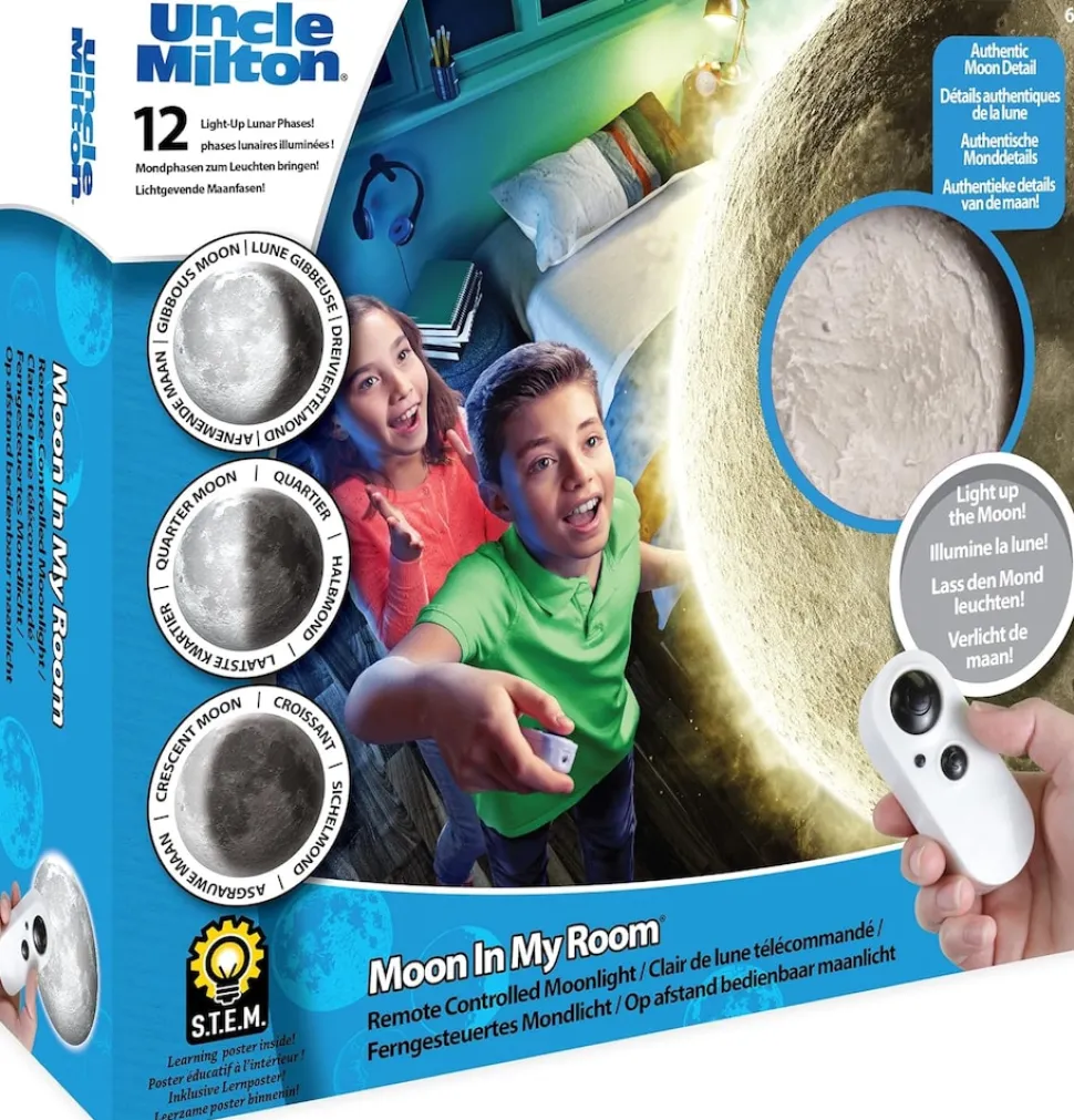 Uncle Milton - Nachtlicht - Moon in my room Mondlicht Mond Mondphasen Licht