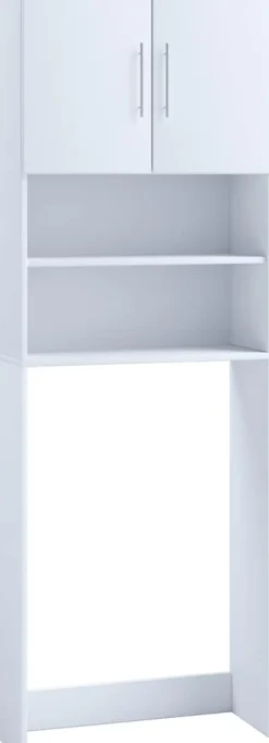 VCM Waschmaschinenschrank | Praktischer Überbauschrank mit viel Stauraum | Maße ca. B. 64 x H. 185 x T. 20 cm | Waschmaschinenregal für Bad und Waschküche | Waschmaschinenüberbauschrank- Jutas