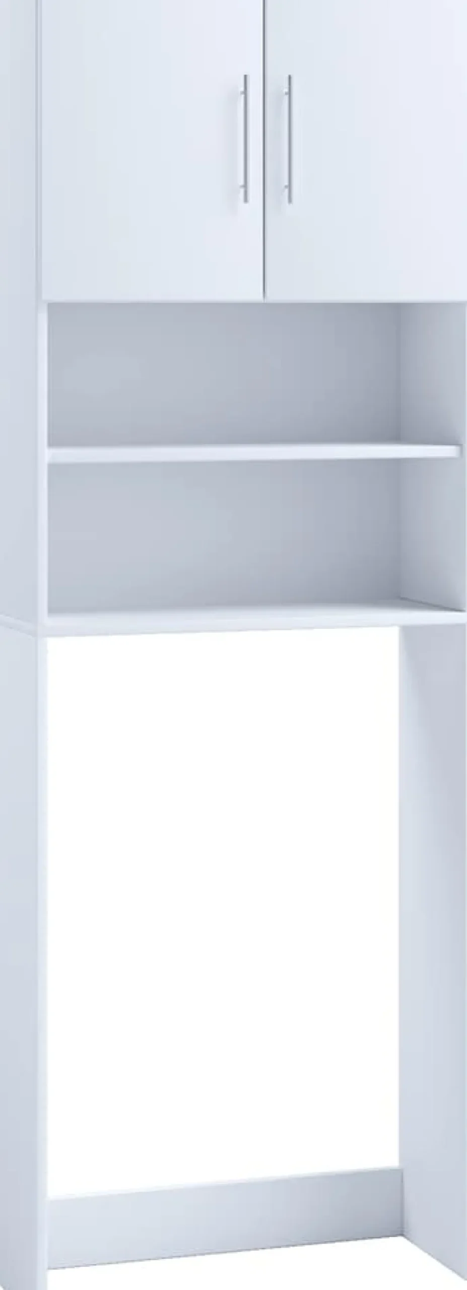 VCM Waschmaschinenschrank | Praktischer Überbauschrank mit viel Stauraum | Maße ca. B. 64 x H. 185 x T. 20 cm | Waschmaschinenregal für Bad und Waschküche | Waschmaschinenüberbauschrank- Jutas