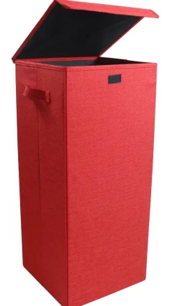 VCM Wäschekorb | Stoff Wäschebox | Wäschetruhe | Maße ca. H. 70 x B. 30 x T. 30 cm | Stoffbox mit Deckel - Dreso L