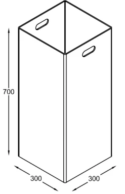 VCM Wäschekorb | Stoff Wäschebox | Wäschetruhe | Maße ca. H. 70 x B. 30 x T. 30 cm | Stoffbox - Zalo