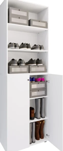VCM XL Holz Großer Schuhschrank Schuhregal Groß Stiefel Dielenmöbel Lona 6 Fächer