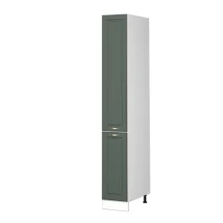 Vicco Apothekerhochschrank Küchenschrank Küchenmöbel Fame-Line Weiß Grün-Gold Landhaus 30 cm Küche Einbauküche Einschübe Aufbewahrung Küchenzeile