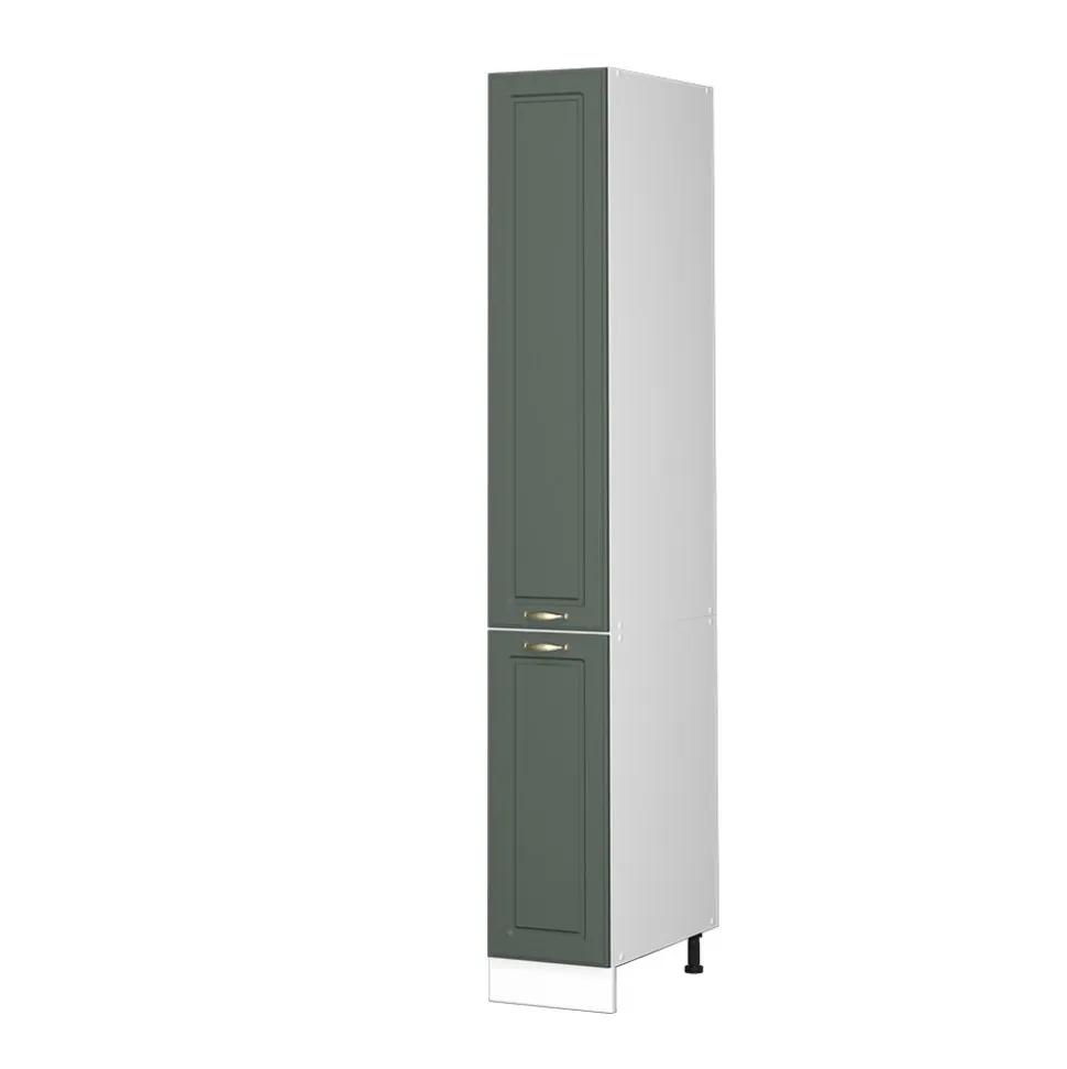 Vicco Apothekerhochschrank Küchenschrank Küchenmöbel Fame-Line Weiß Grün-Gold Landhaus 30 cm Küche Einbauküche Einschübe Aufbewahrung Küchenzeile