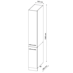 Vicco Apothekerhochschrank Küchenschrank Küchenmöbel Fame-Line Weiß Grün-Gold Landhaus 30 cm Küche Einbauküche Einschübe Aufbewahrung Küchenzeile