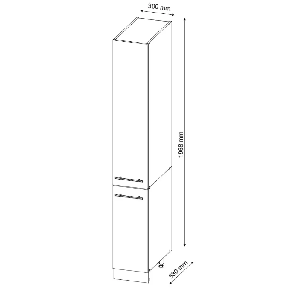 Vicco Apothekerhochschrank Küchenschrank Küchenmöbel Fame-Line Weiß Grün-Gold Landhaus 30 cm Küche Einbauküche Einschübe Aufbewahrung Küchenzeile