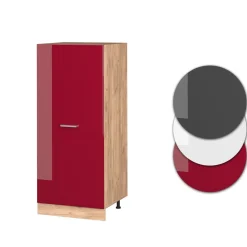 Vicco Backofenumbauschrank Küchenschrank Küchenzeile R-Line 60 cm Eiche Bordeaux große Tür