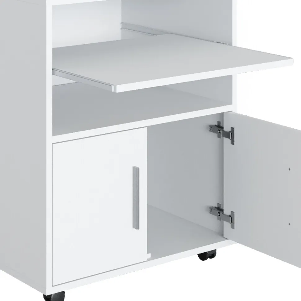 Vicco Büroschrank Rollcontainer Bürocontainer Novak Weiß Ablagefläche Schranktür