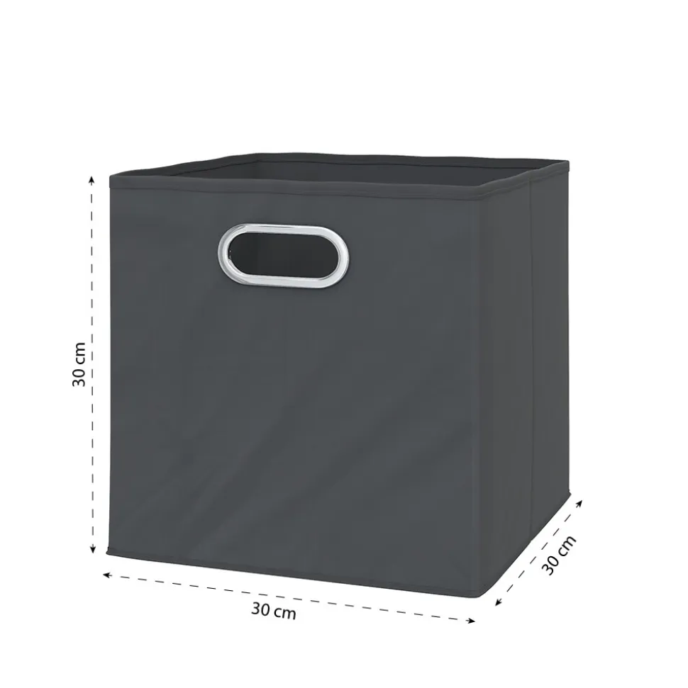 VICCO 2er Set Faltbox 30x30 cm anthrazit Faltkiste Aufbewahrungsbox Regalkorb
