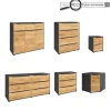 Vicco Kommode Ruben 80 x 102 cm Anthrazit Eiche Highboard