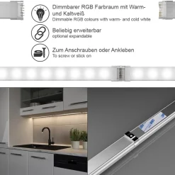 Vicco LED-Leiste Weiß 50 x 1,5 cm mit Starterpaket
