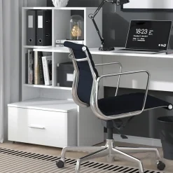 VICCO Schreibtisch LORIS Weiß Computer Bürotisch PC Regal Schublade Arbeitstisch