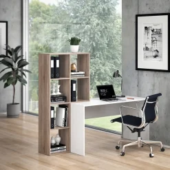 Vicco Schreibtisch mit Regal Mara Sonoma Raumteiler Computertisch Arbeitstisch