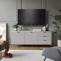 Vicco TV-Lowboard Eliza, Grau 150 x 42 cm, Fernsehtisch, Wohnzimmer, modern